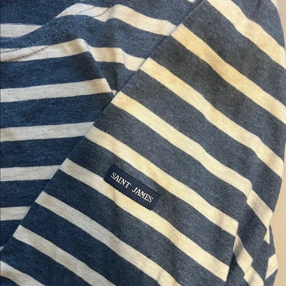 Saint James Blue and White Striped Top - Picture 6 of 6